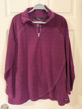 Calvin Klein Performance Long Sleeve Womens Quarter Zip in plum purple